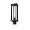 Z-Lite Glenwood 1 Light Outdoor Post Mount Fixture, Black & Clear 586PHMR-BK - alternate 1